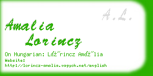 amalia lorincz business card